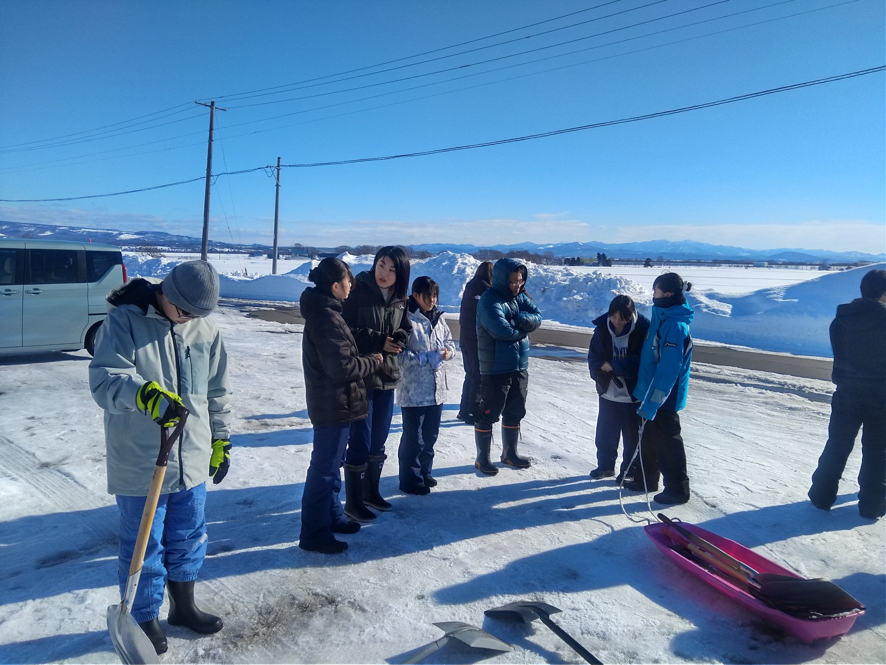 除雪ボランティアに9名が参加