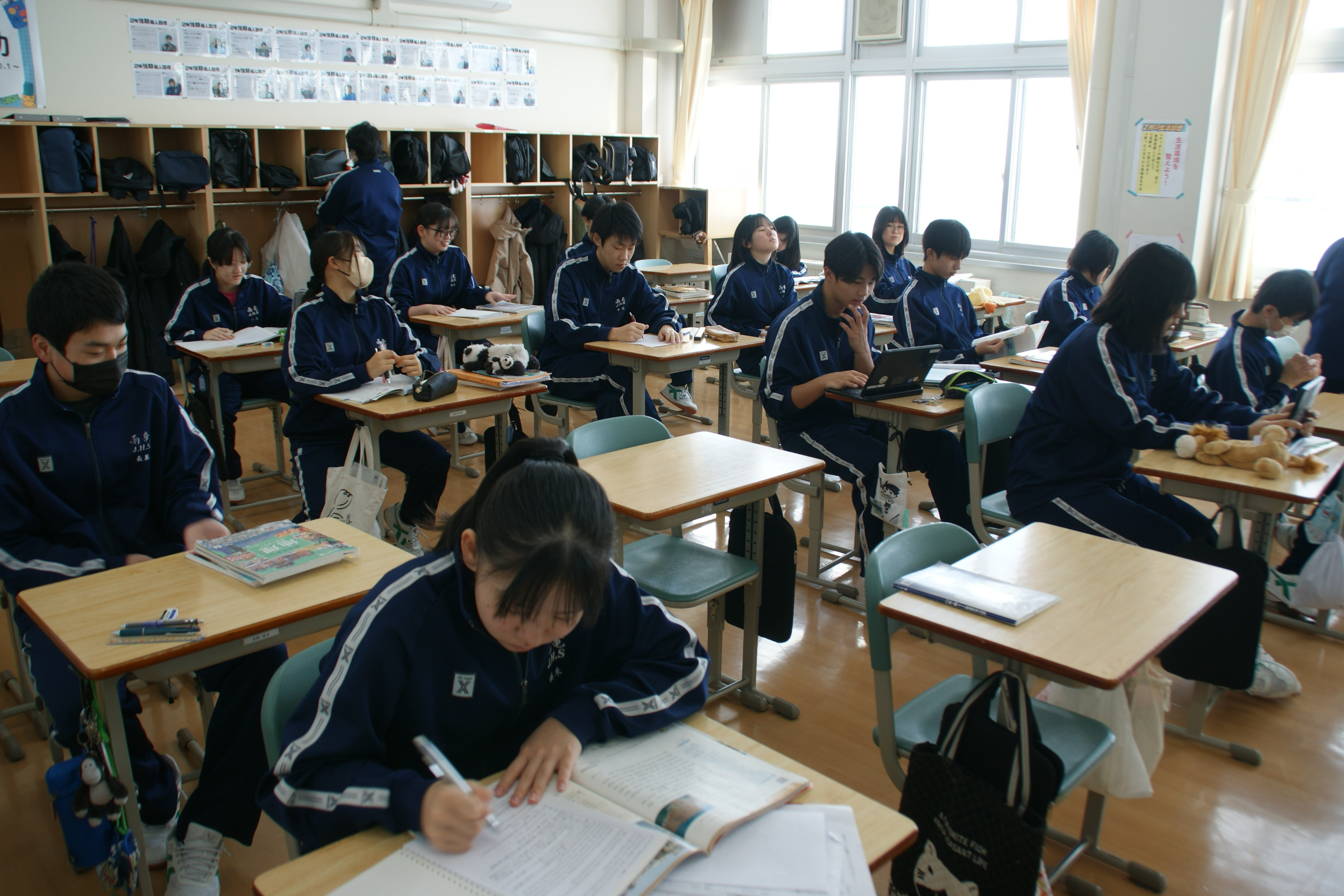 2年生朝学習の様子
