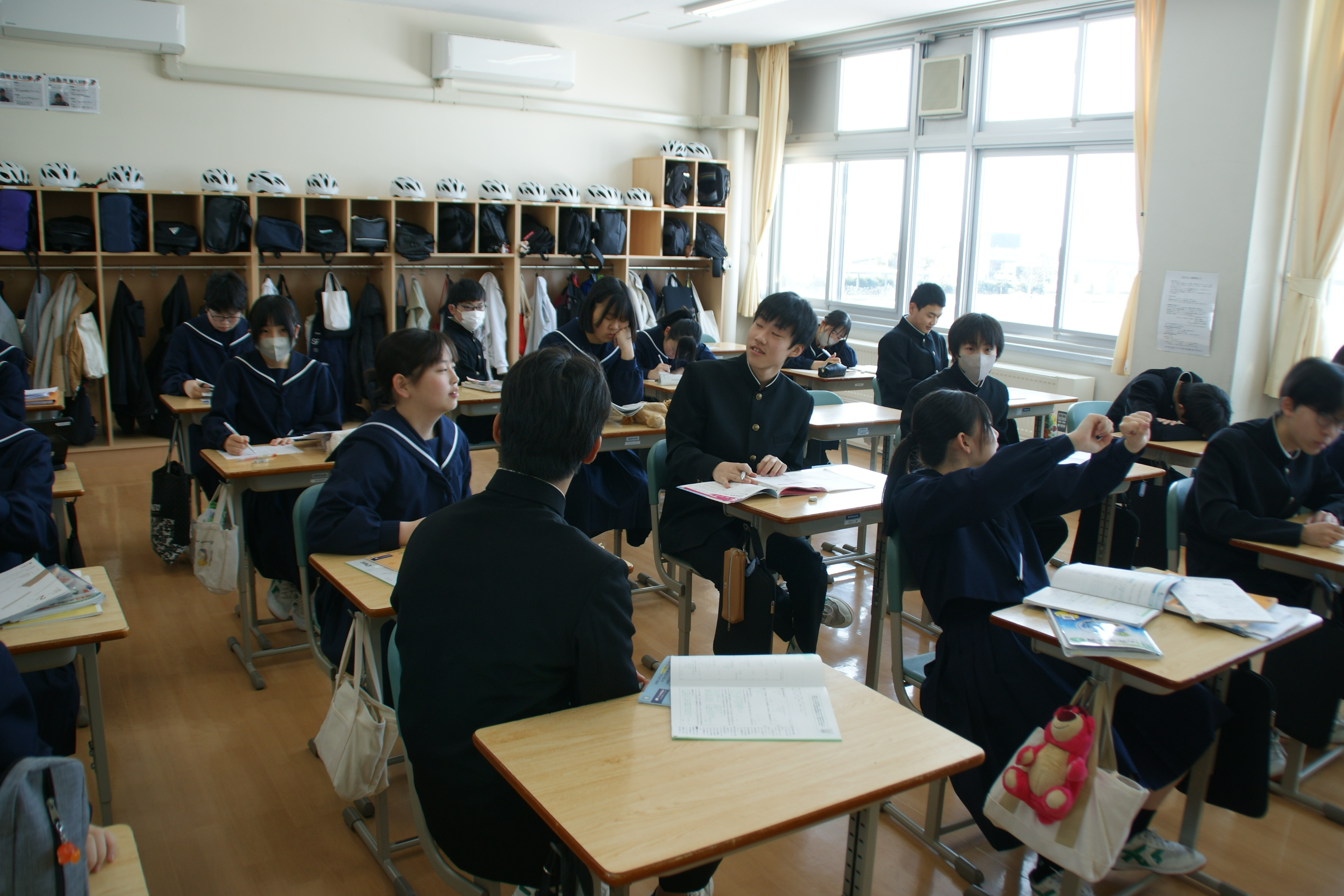 朝からテスト勉強していた3年生