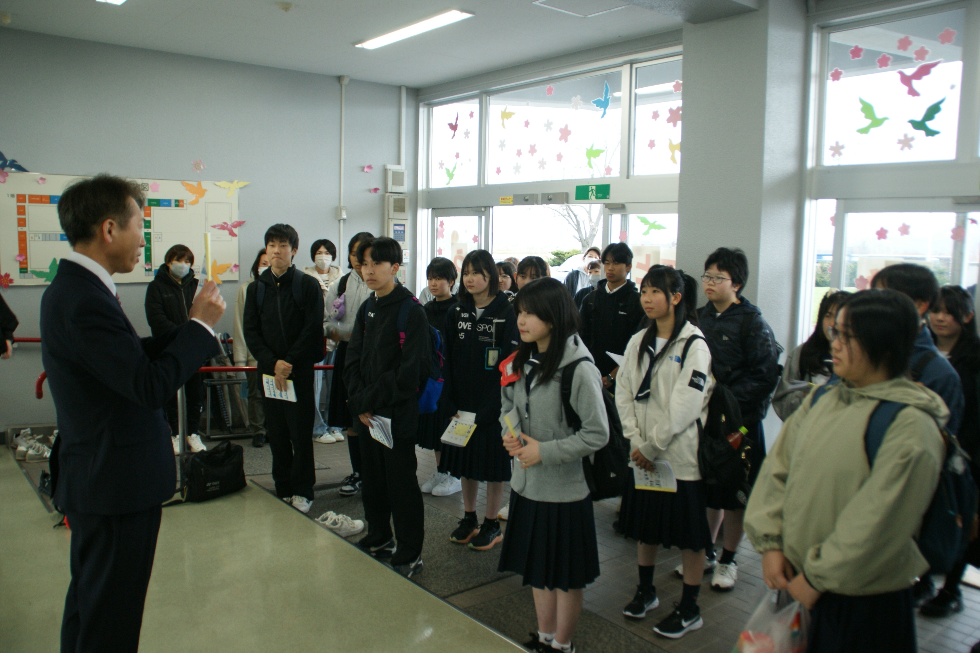 出発式での校長先生の話