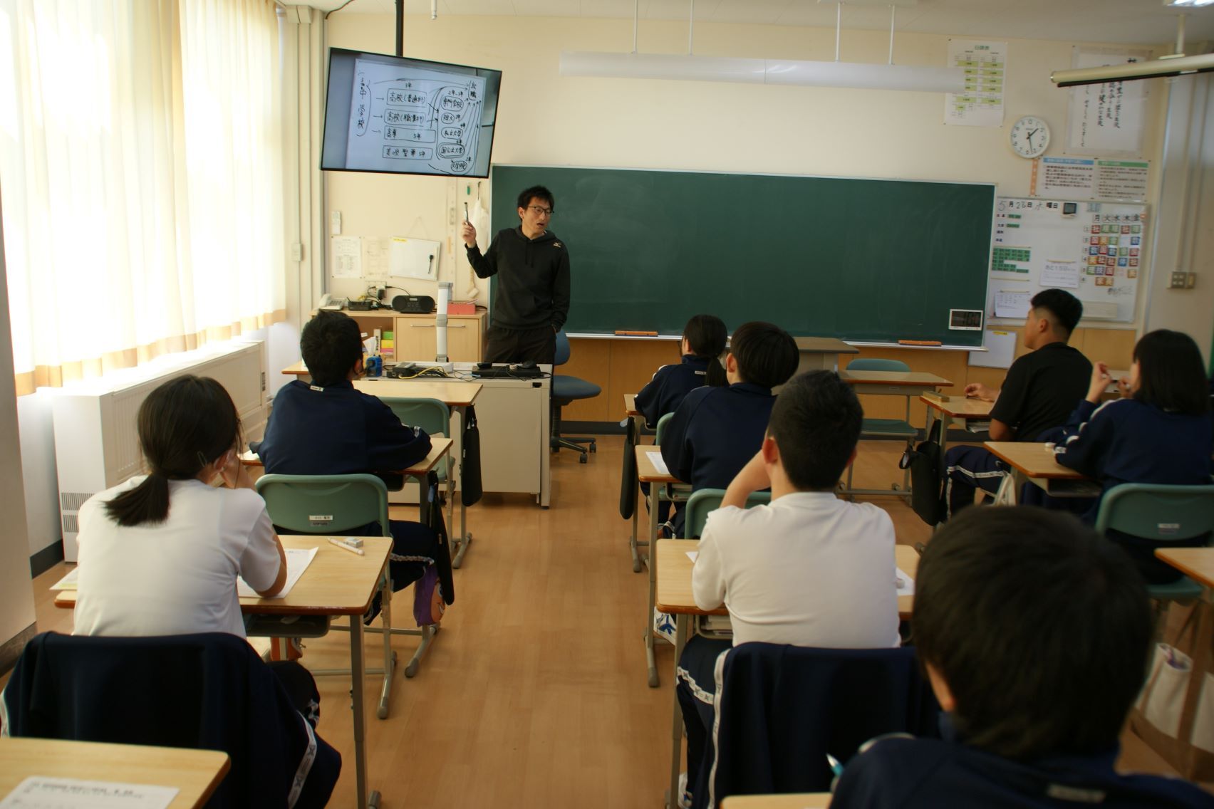 進路について熱く語る2年担任.JPG