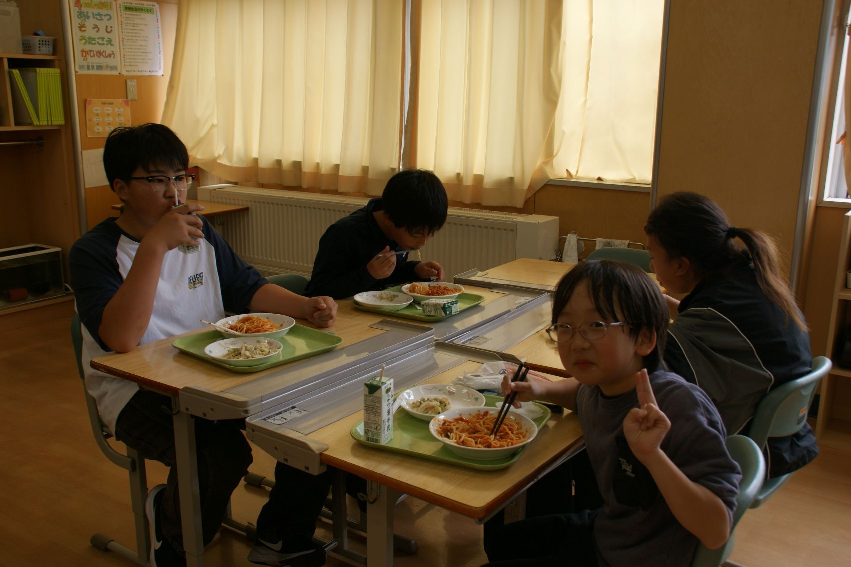 メニューはスパゲッティ.JPG